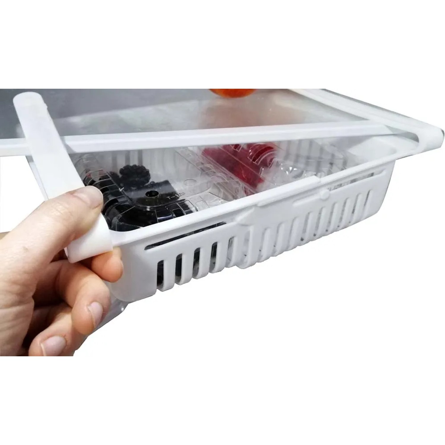 t.b.t. cassetto organizer da cucina con cibo.