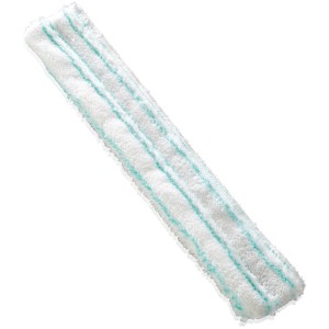 Leifheit Ricambio Pad Window & Frame Cleaner L, bianco con strisce blu, per pulizia.