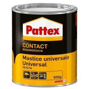 Pattex Mastice Universale a Contatto, barattolo da 650g. Adesivo Collanti versatile per diverse applicazioni.