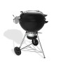 Barbecue a carbonella Weber Master-Touch Premium E-5770 nero con termometro sul coperchio e ruote.