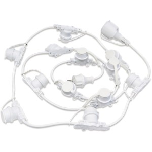 Componenti portalampada bianchi per lampade e illuminazione.