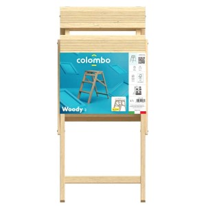 Sgabello pieghevole 3 gradini legno faggio Colombo Woody G130LL3W naturale