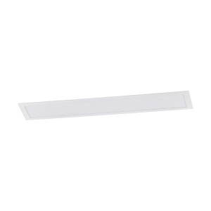 Pannello LED sottile e bianco per montaggio a soffitto o parete.