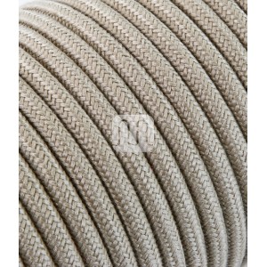 Cavo tessile beige per lampade a sospensione