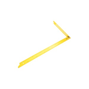 Squadra da carpentiere LUX Classic gialla, lunghezza lato 700 mm, utilizzabile su entrambi i lati.