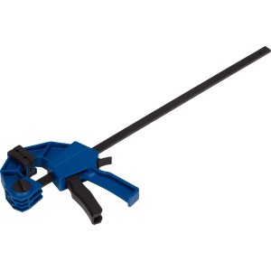 Morsetto a una mano LUX 300 mm, blu/nero, utensile di serraggio per serrare e allargare.