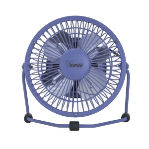 Ventilatore da tavolo blu t.b.t. per scrivania o comodino.