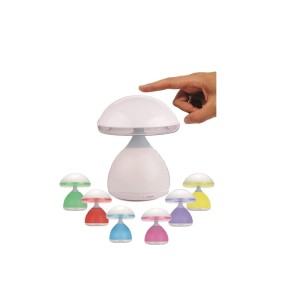 Lampada da lettura t.b.t. a forma di fungo, vari colori.