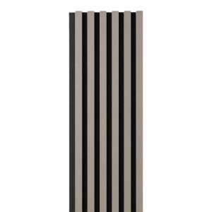 Pannello fonoassorbente decorativo Sandgrau grigio 240x30 cm Sp. 19 mm