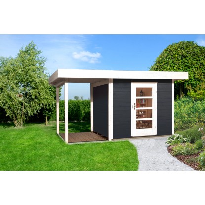 Casetta da giardino in legno Weka antracite 382x240 cm
