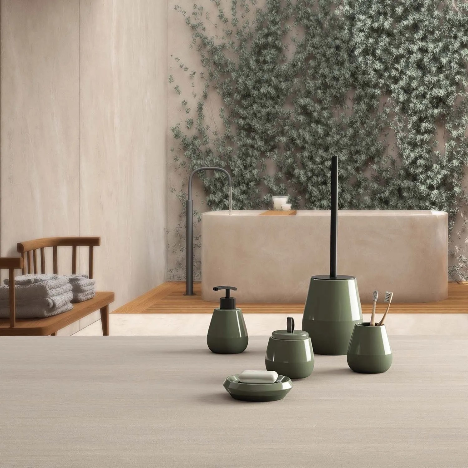 Scopino bagno Wilma in ceramica verde salvia_4