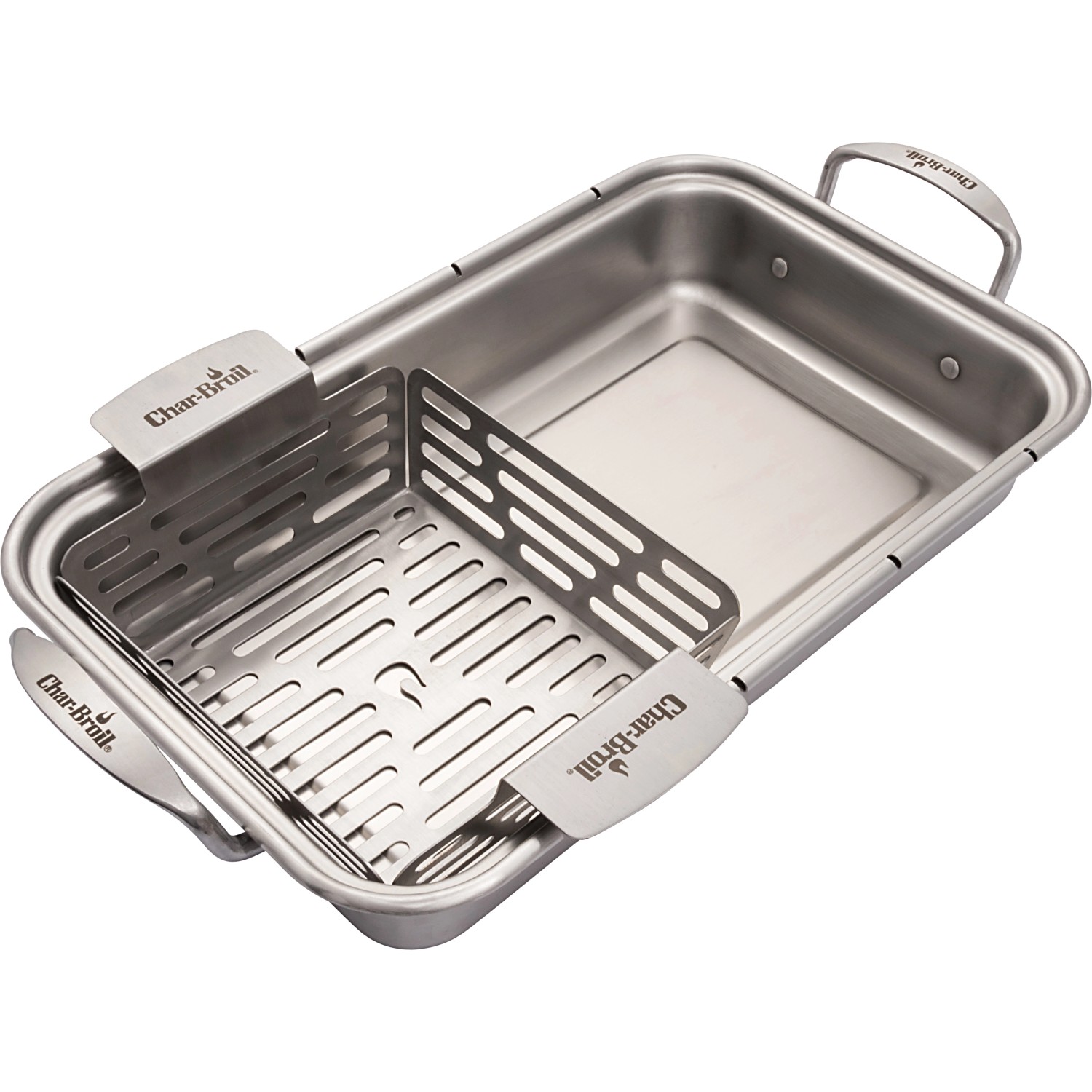Char-Broil Grill+ cestini (set da 2) in acciaio inox, adatti per teglia Grill+. Accessori per grill.