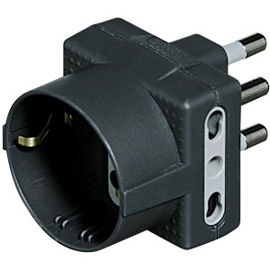 Adattatore multiplo t.b.t. nero per prese.