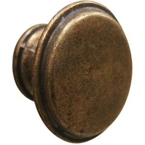 Pomello rotondo per mobili effetto bronzo per armadi e cassetti.