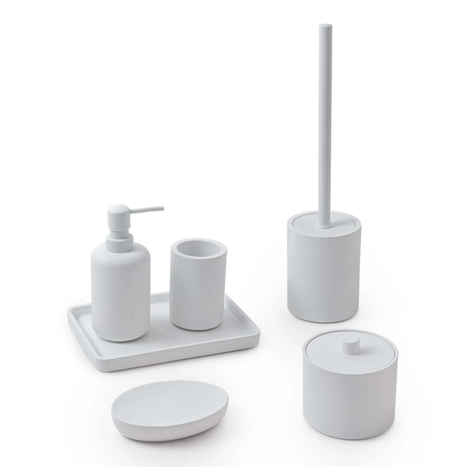 Scopino bagno Brenda in resina bianco matt_4