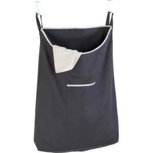 Wenko Cesto portabiancheria da porta Canguro grigio, salvaspazio per la biancheria.