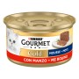Lattina di cibo umido per gatti Gourmet Gold mousse con manzo.