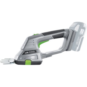 Cesoie a batteria LUX 20V A-GS-20/20, ideali per la cura precisa del giardino. Funzionamento a batteria per la massima libertà.