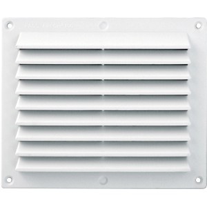 Griglia di ventilazione bianca t.b.t. per montaggio a parete.
