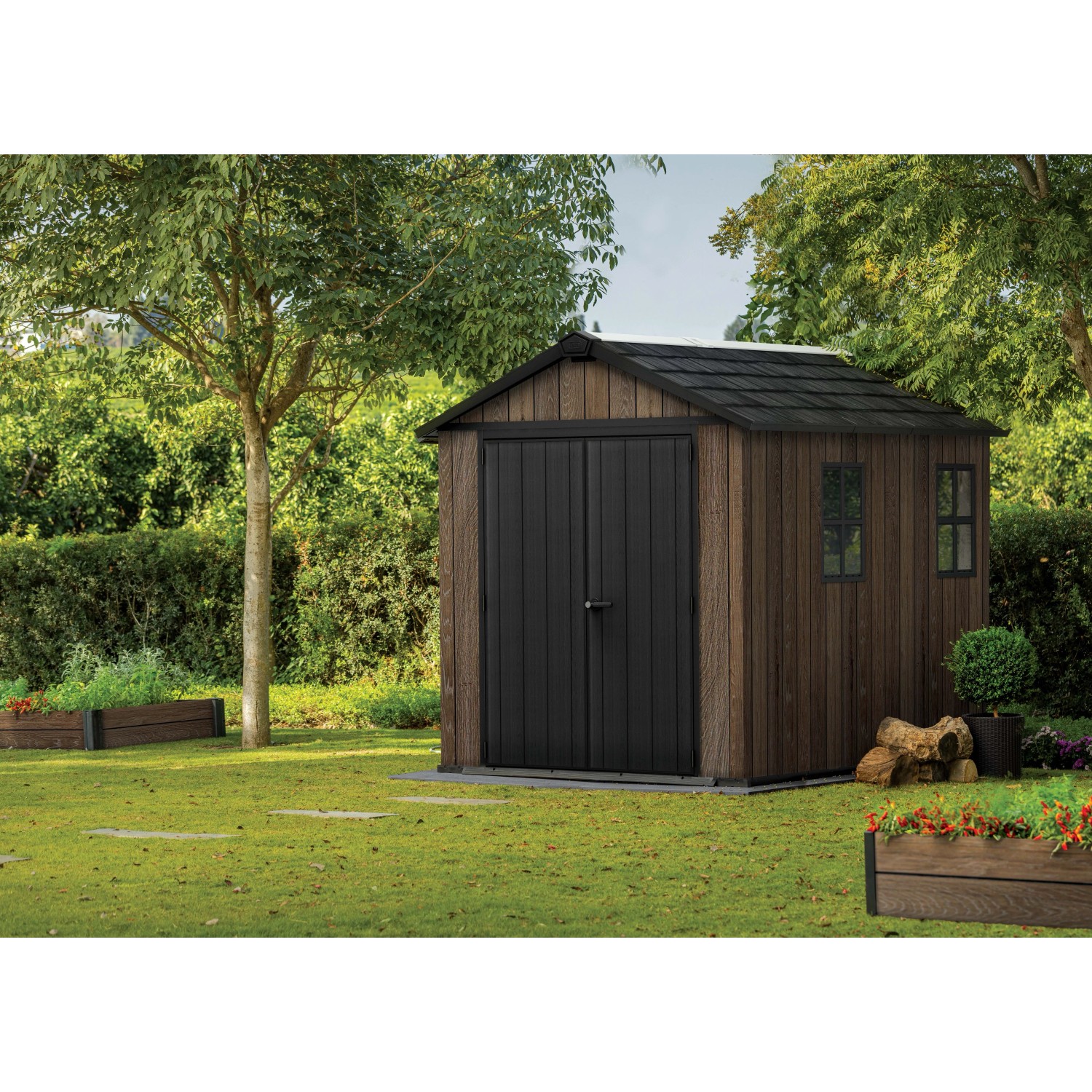 Casetta da giardino in plastica Keter Apex sp.20 mm marrone scuro 5,2 m²_13