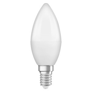 Lampadina LED E14 Bellalux a forma di candela, 4,9W, luce bianca neutra, per interni.