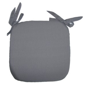 Cuscino per sedia t.b.t. grigio con lacci.
