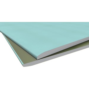 Pila di pannelli in cartongesso t.b.t. verde chiaro.