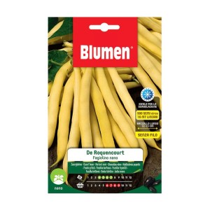 Confezione di semi di fagiolini nani gialli 'De Roquencourt' di Blumen. Semi da orto.
