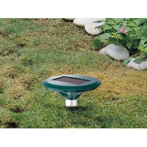 Dissuasore solare per talpe nel prato, portata fino a 850 m². Repellente per topi campagnoli ecologico con pannello solare.