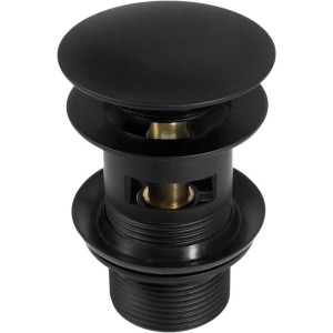 Spina per lavello o bidet con troppopieno Click Clack nero
