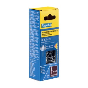 Rivetti Rapid Alte Prestazioni Ø3.2 x 8 mm Conf. da 50 pz e Punta Trapano incl