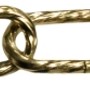 Catena saldata color oro con maglie ovali.