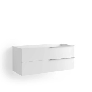 Mobile bagno con lavabo sospeso 2 cassetti Caren 50x51x95 cm laccato opaco