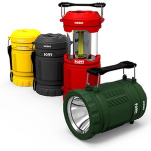 Lampade Torce t.b.t. di vari colori: giallo, nero, rosso e verde.