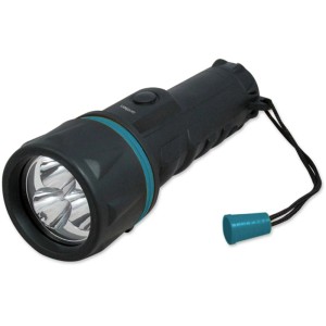 Torcia t.b.t. Torce nera con cinturino da polso e tre LED.