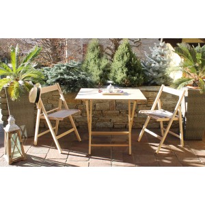 Sedia da giardino pieghevole in legno di faggio 47,5x42,5 h 79 cm