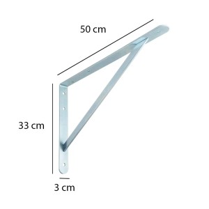Reggimensola in acciaio 500x330x30x4 mm galvanizzata