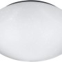 Plafoniera LED bianca Ø 27cm con effetto cielo stellato per interni.