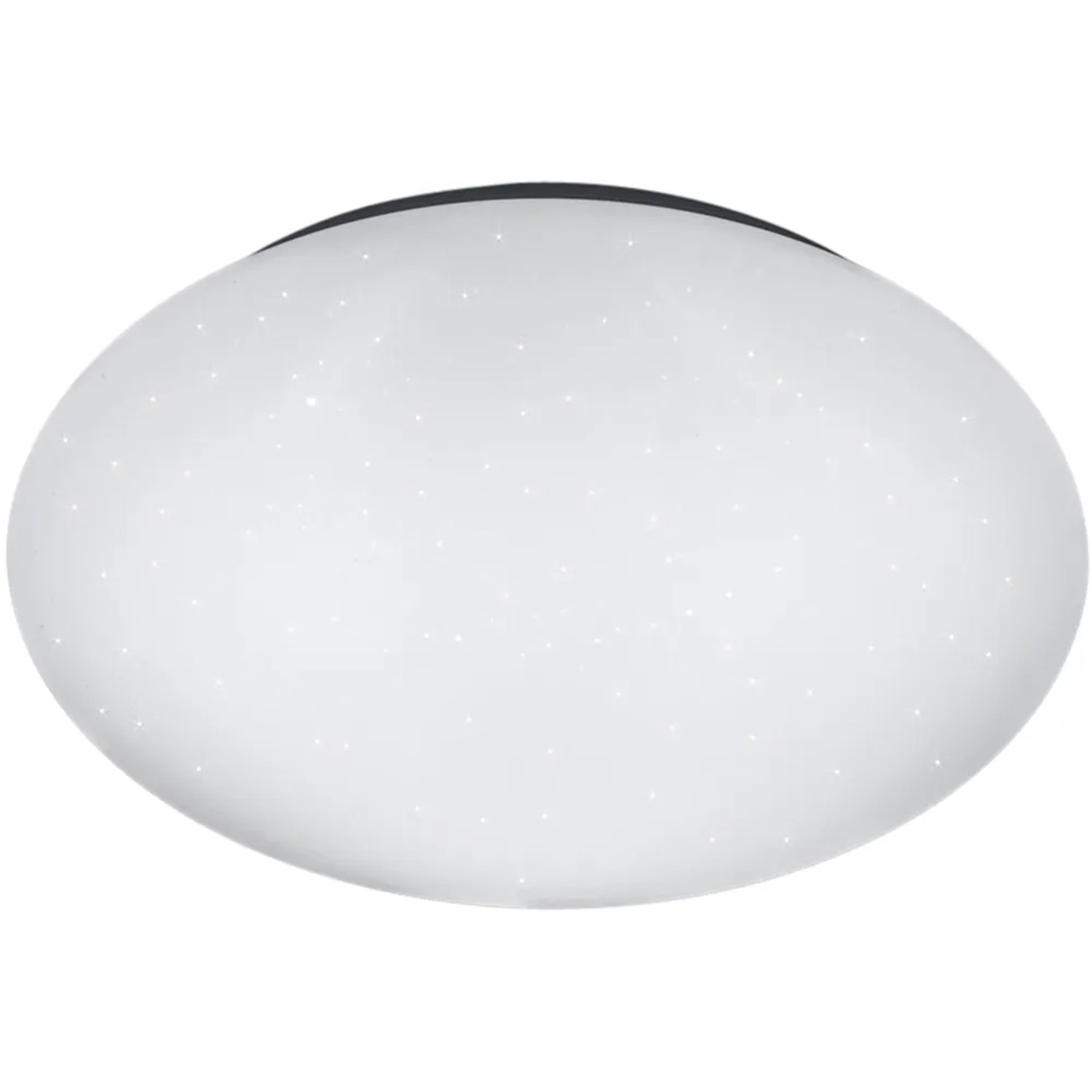 Plafoniera LED bianca Ø 27cm con effetto cielo stellato per interni.