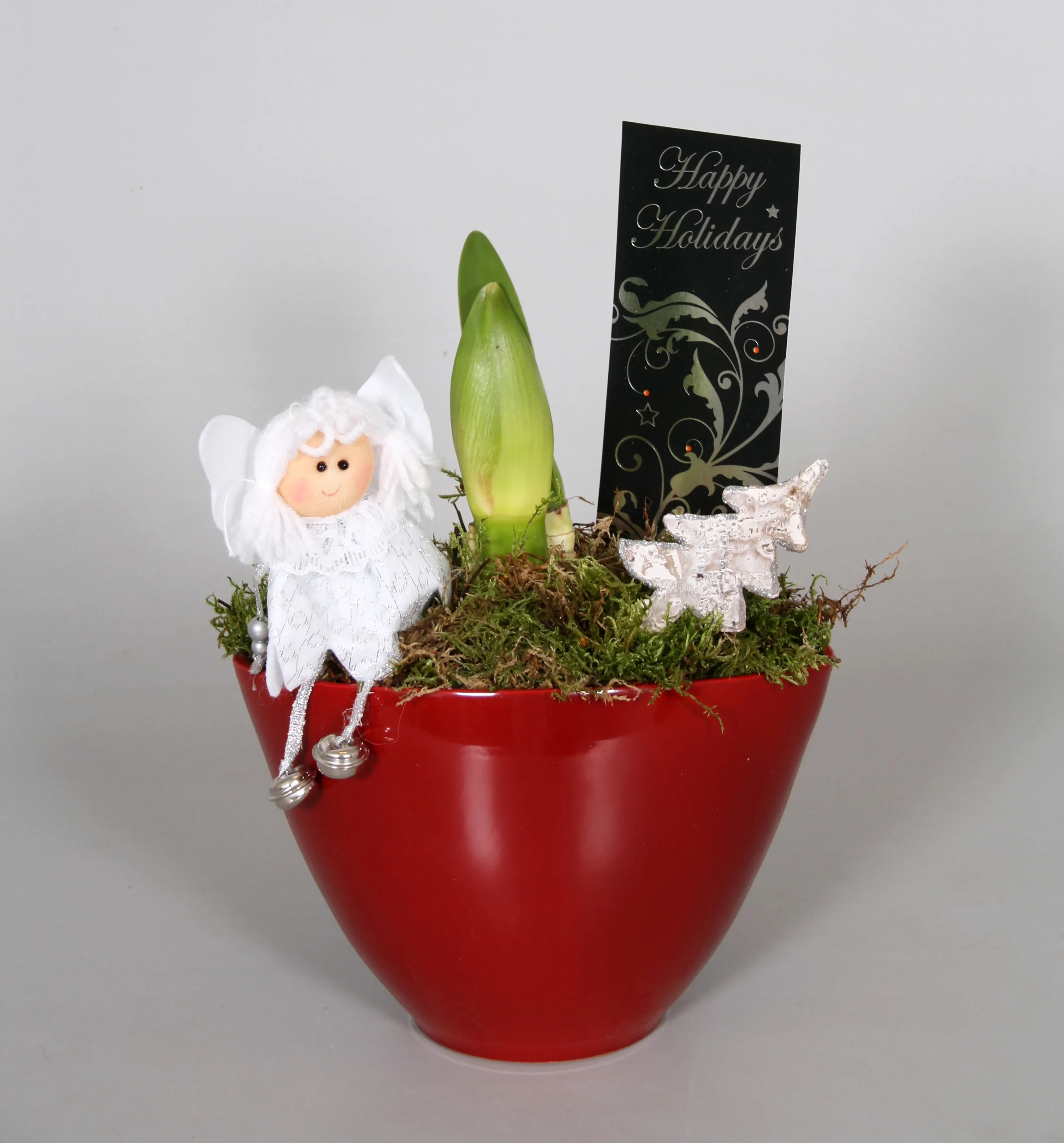 Caspari Tovaglioli Di Carta Amaryllis In Vaso – Oro – 20 Pezzi – 3 Strati – Certificati FSC