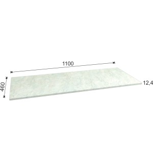 t.b.t. Mensola lavabo con dimensioni (1100x460x12,4 mm)