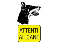 EcoTarga di informazione Attenti al cane e al padrone 20 x 30 cm