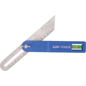 Squadra goniometrica in plastica LUX 240 mm Classic: Misuratore angolare con livella a bolla e funzione di tracciatura.