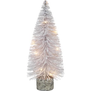Mini albero di Natale decorativo e illuminato per interni con luci bianco caldo.
