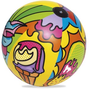 Pallone da piscina t.b.t. colorato con motivi di gelato per divertirsi in piscina.