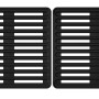 Due griglie nere per barbecue a gas, t.b.t.
