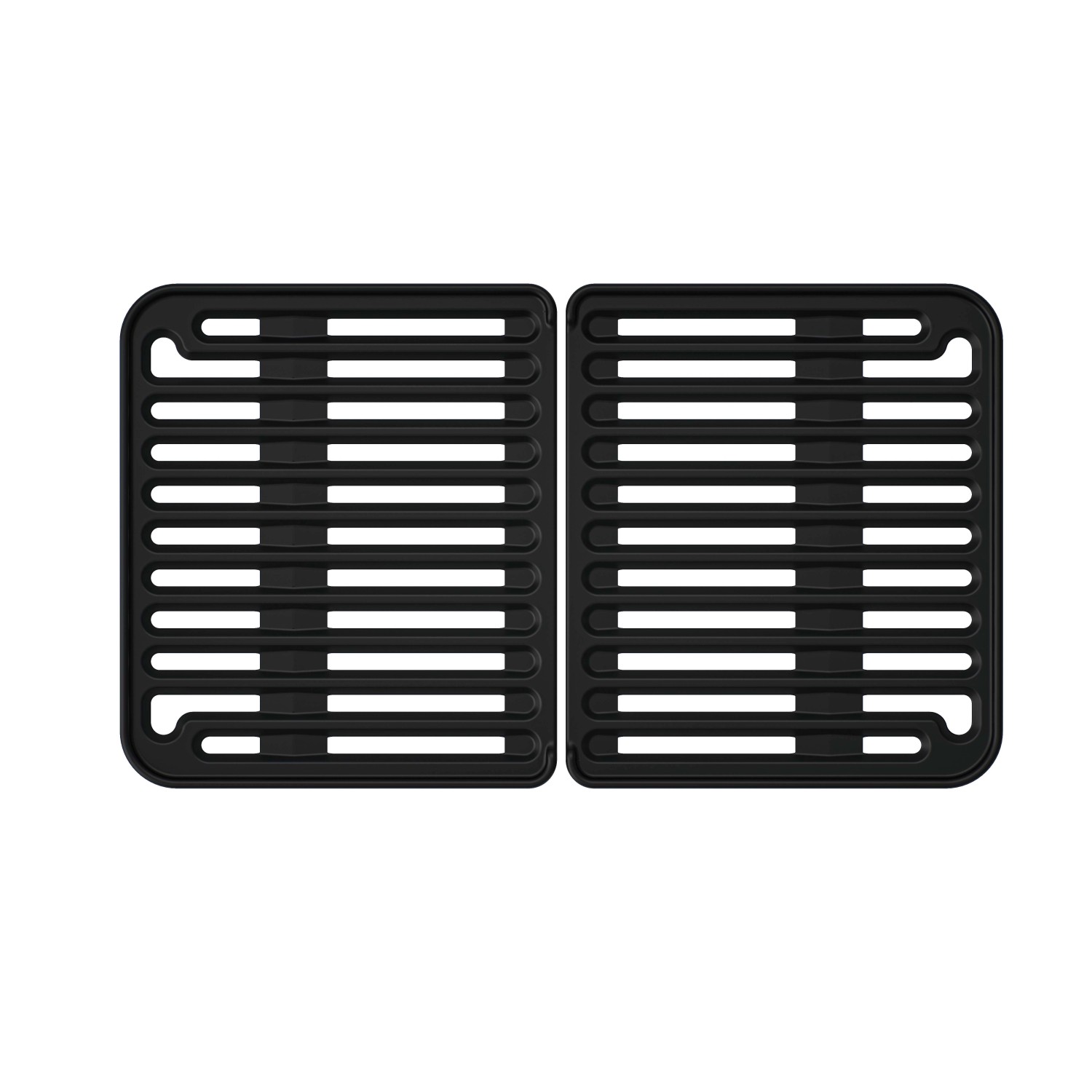 Due griglie nere per barbecue a gas, t.b.t.