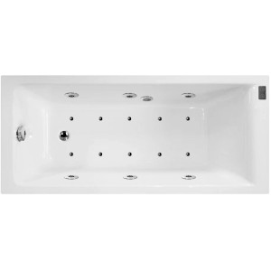 Vasca idromassaggio t.b.t. rettangolare bianca con getti dall'alto.