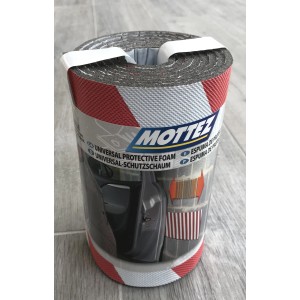 MOTTEZ Schiuma protettiva universale, rotolo per protezione bordi portiere auto.