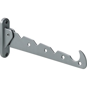 Aeratore per abiti Hettich argentato (290mm) in alluminio-plastica per montaggio a parete.